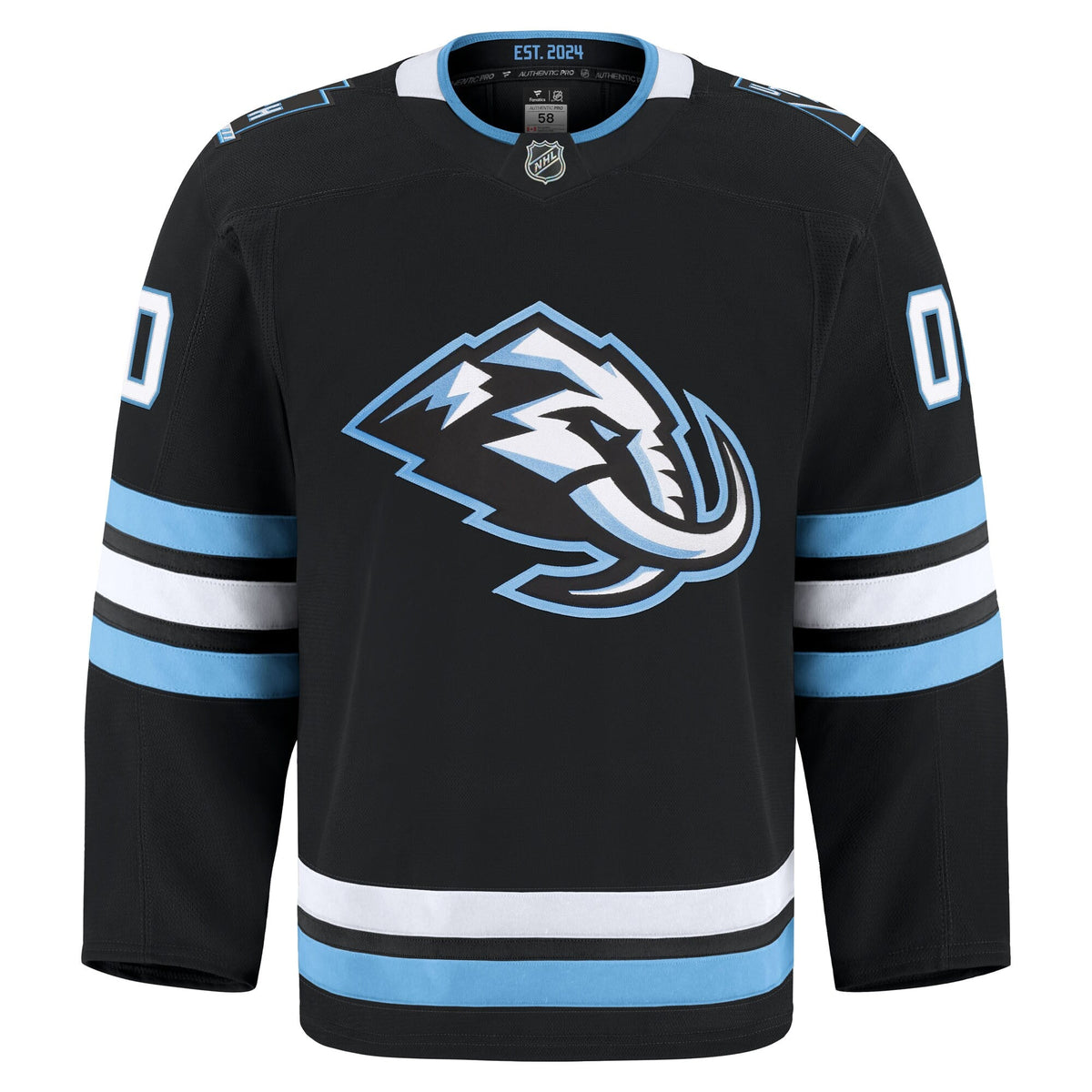 Utah Mammoth Black Home Pro Custom Jersey