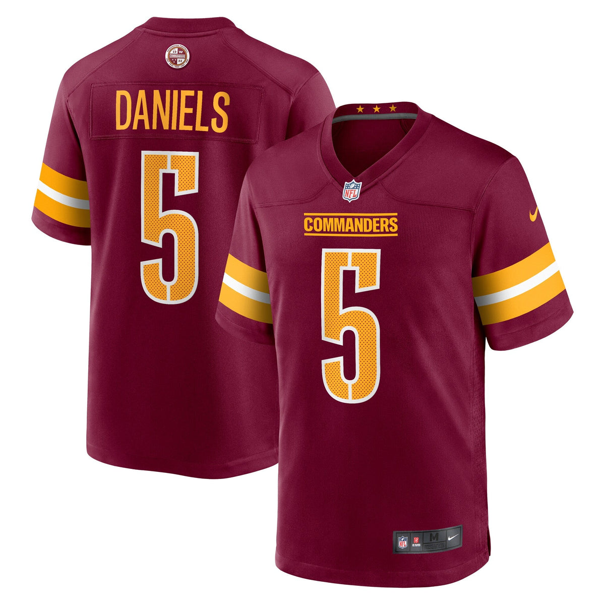 Washington Commanders Jayden Daniels Burgundy Player Game Football Jersey