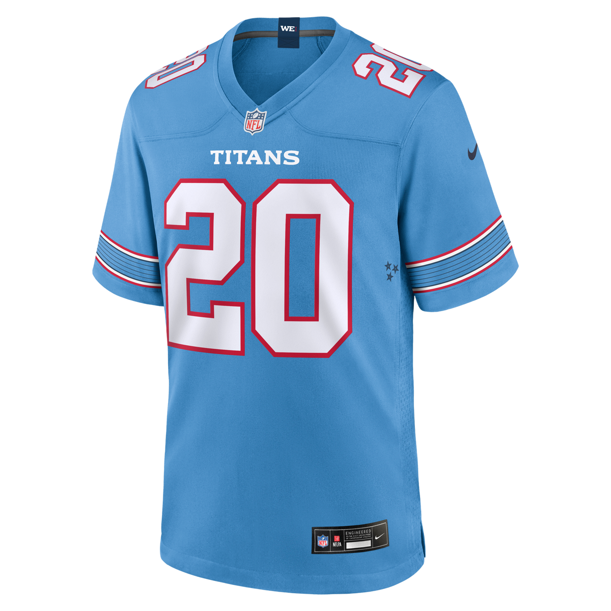 Tennessee Titans Tony Pollard Light Blue Game Football Jersey