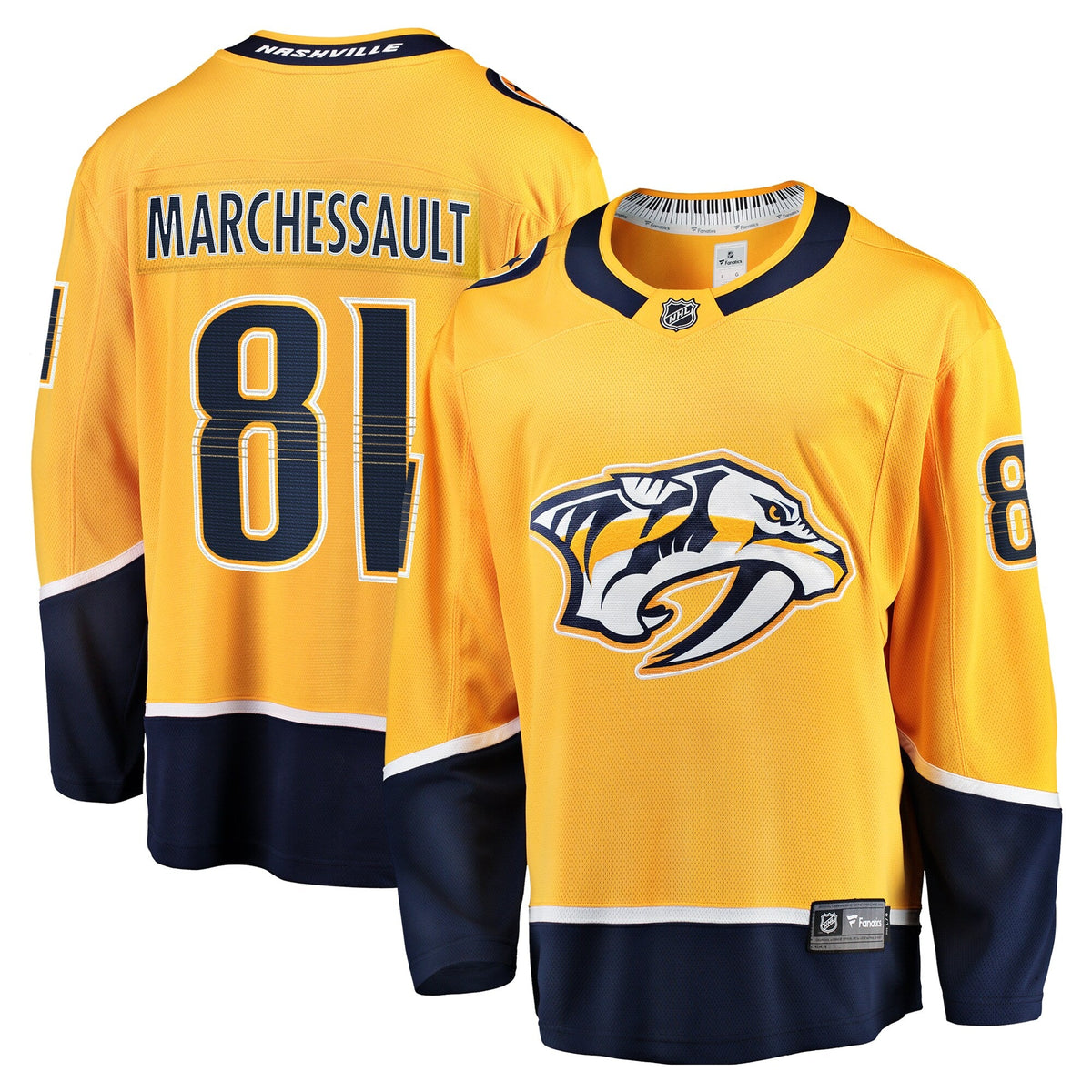 Nashville Predators Jonathan Marchessault Gold Home Premier Breakaway Player Hockey Jersey