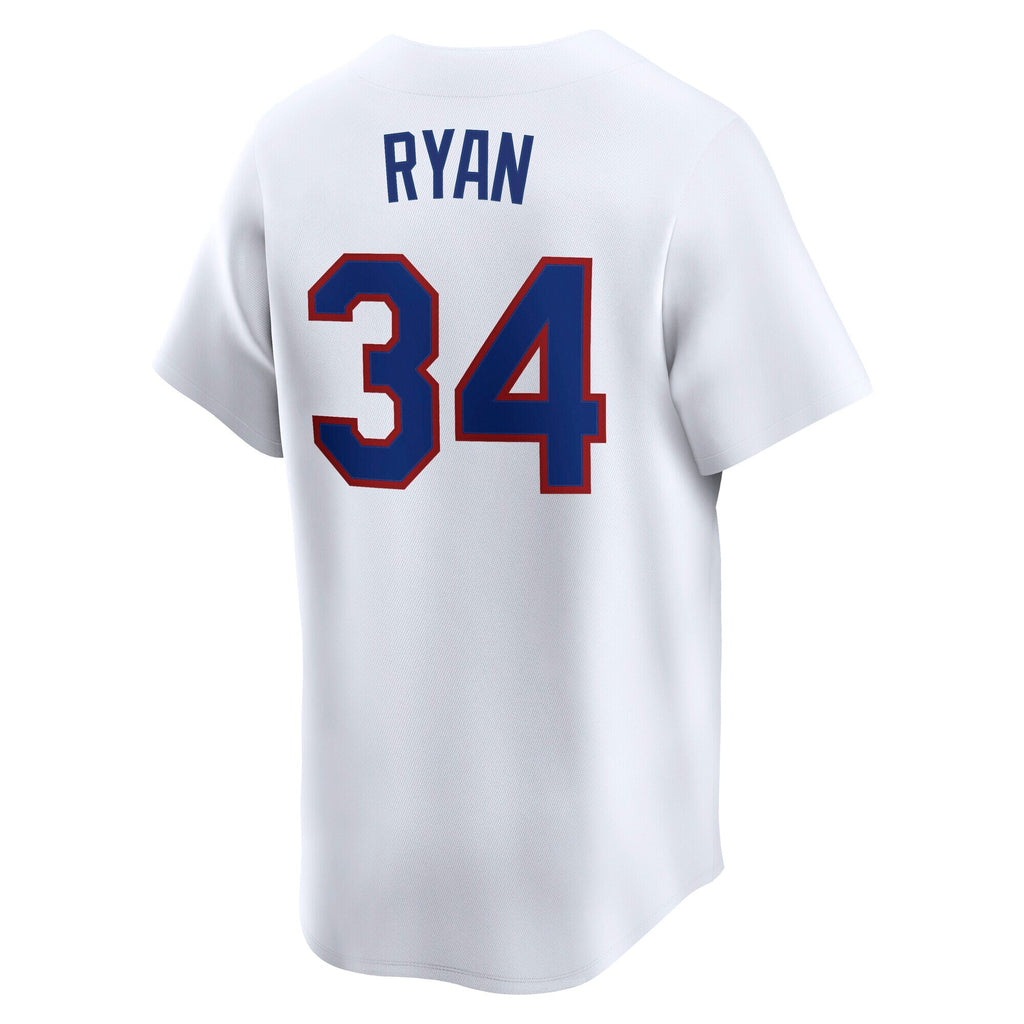 Texas Rangers Nolan Ryan White Throwback Cooperstown Collection Limited Baseball Jersey