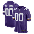 Minnesota Vikings Purple Custom Game Football Jersey
