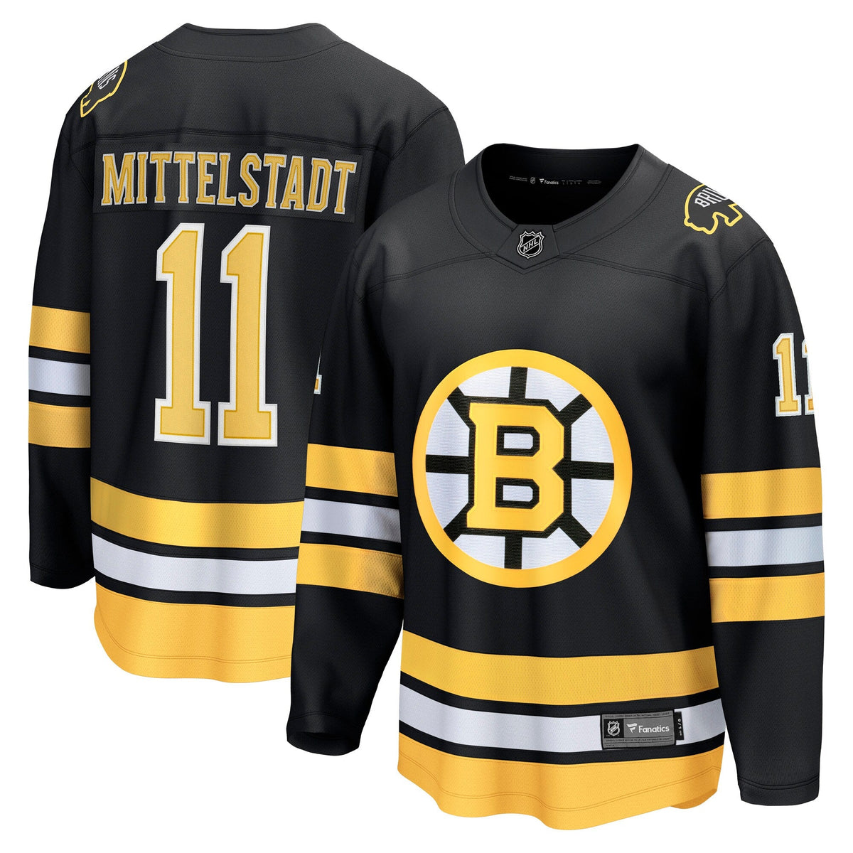 Boston Bruins Casey Mittelstadt Black Home Breakaway Player Hockey Jersey
