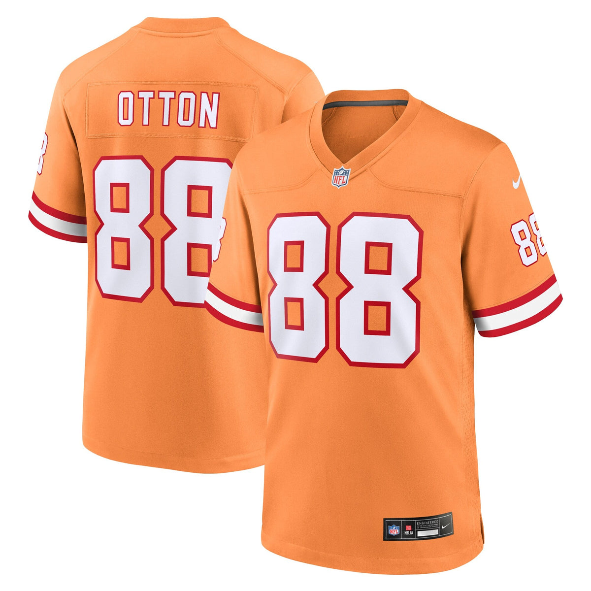 Tampa Bay Buccaneers Cade Otton Orange Alternate Game Football Jersey