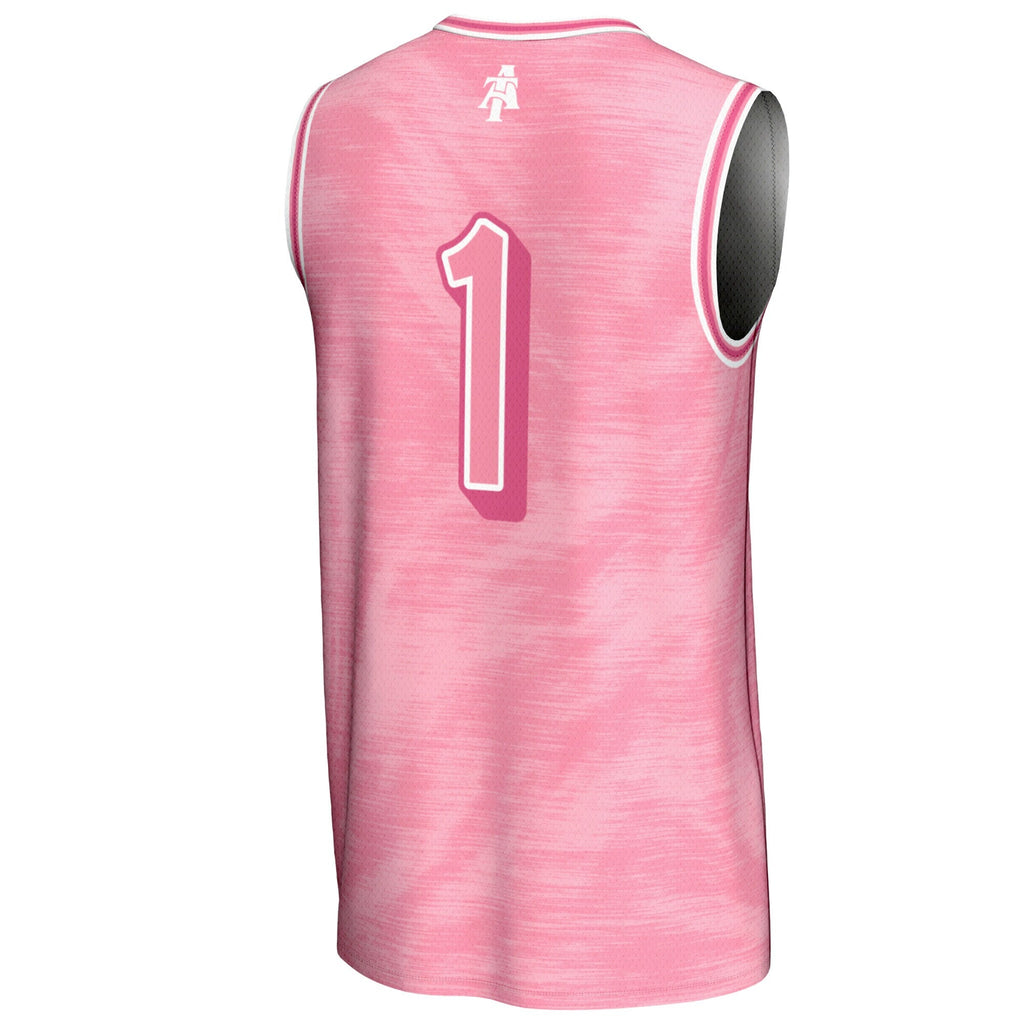 #1 North Carolina A&T Aggies Lightweight Basketball Jersey - Pink