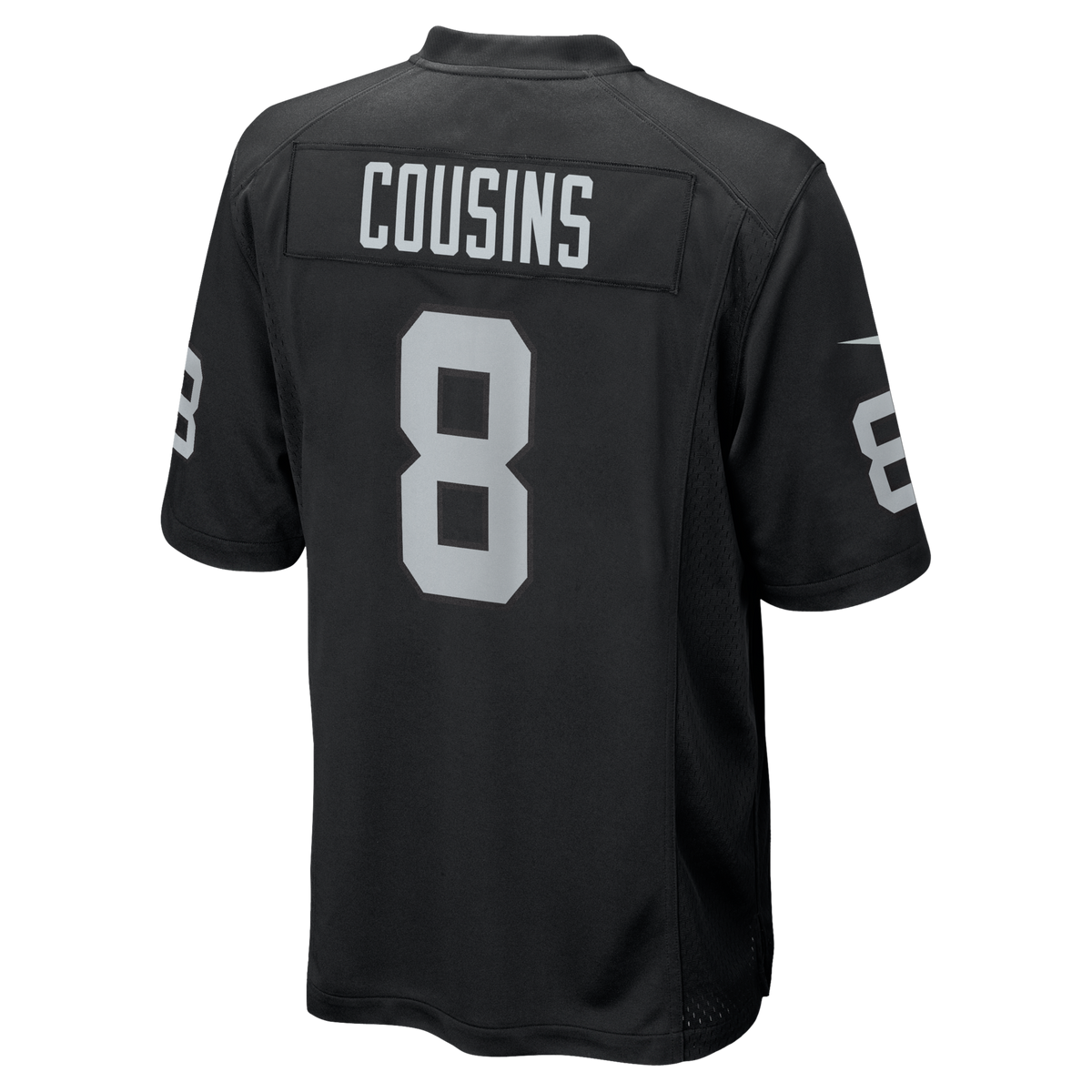 Las Vegas Raiders Kirk Cousins Black Team Game Football Jersey