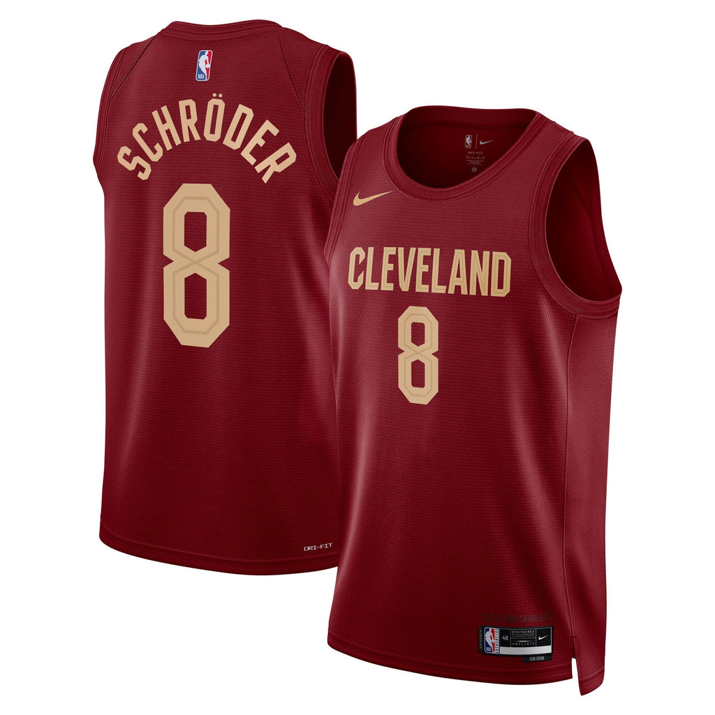 Cleveland Cavaliers Icon Edition Swingman Jersey - Wine - Dennis Schröder