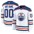 Edmonton Oilers White Away Premium Custom Jersey