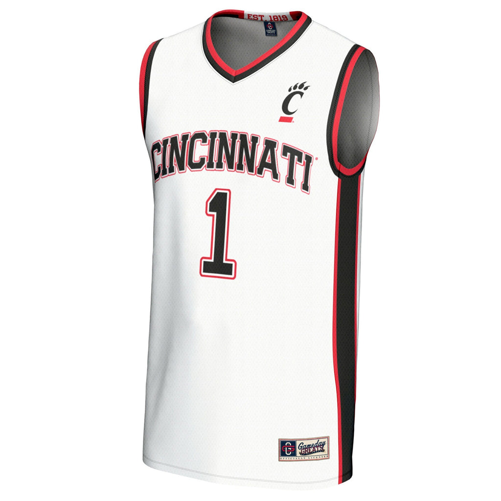 #1 Cincinnati Bearcats Lightweight Basketball Fashion Jersey - White