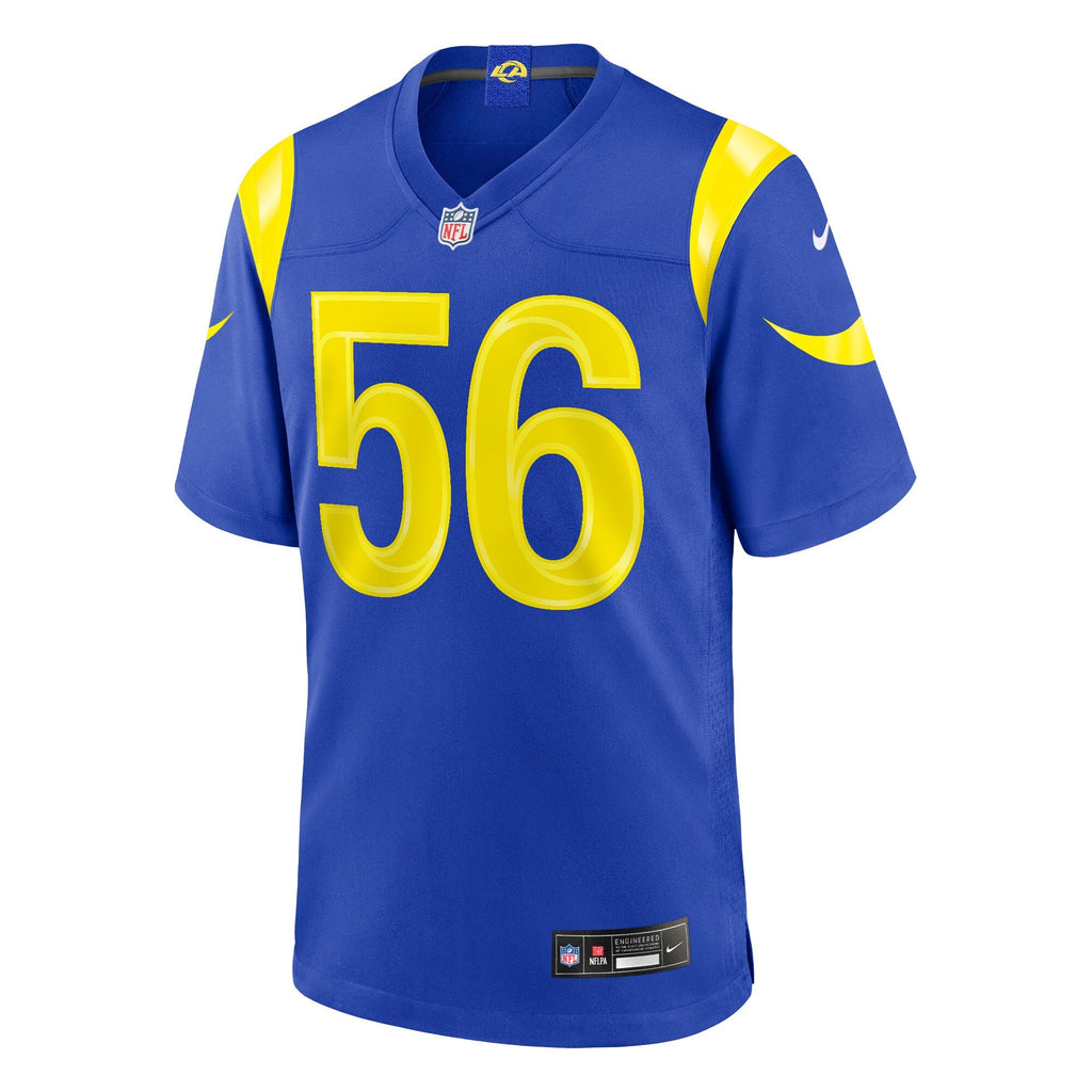 Los Angeles Rams Shaun Dolac Royal Team Game Football Jersey