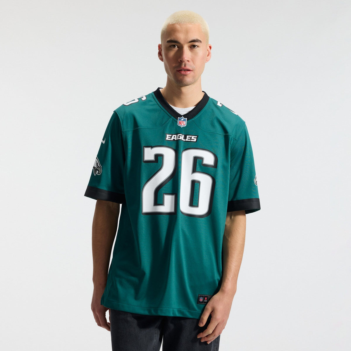 Philadelphia Eagles Saquon Barkley Midnight Green Team Game Football Jersey