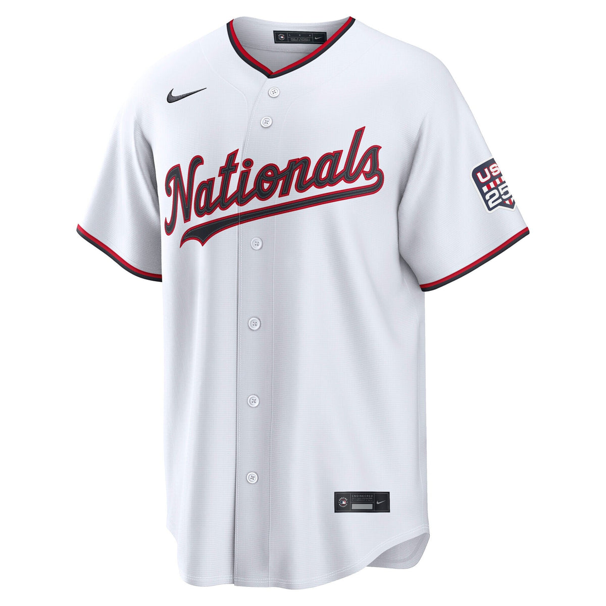 Fourth of July Washington Nationals James Wood White USA 250 Stadium Baseball Jersey