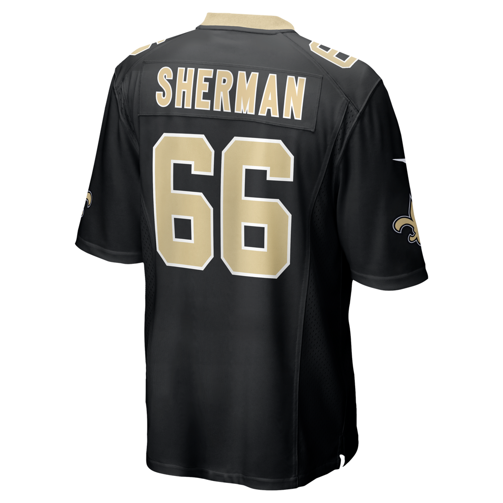 New Orleans Saints William Sherman Black Team Game Football Jersey