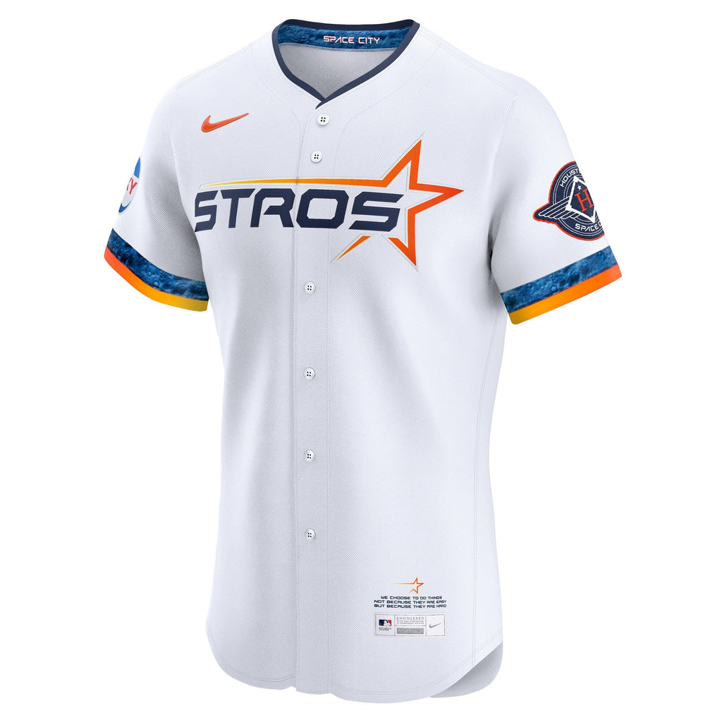 Houston Astros White 2025 City Connect Elite Baseball Jersey