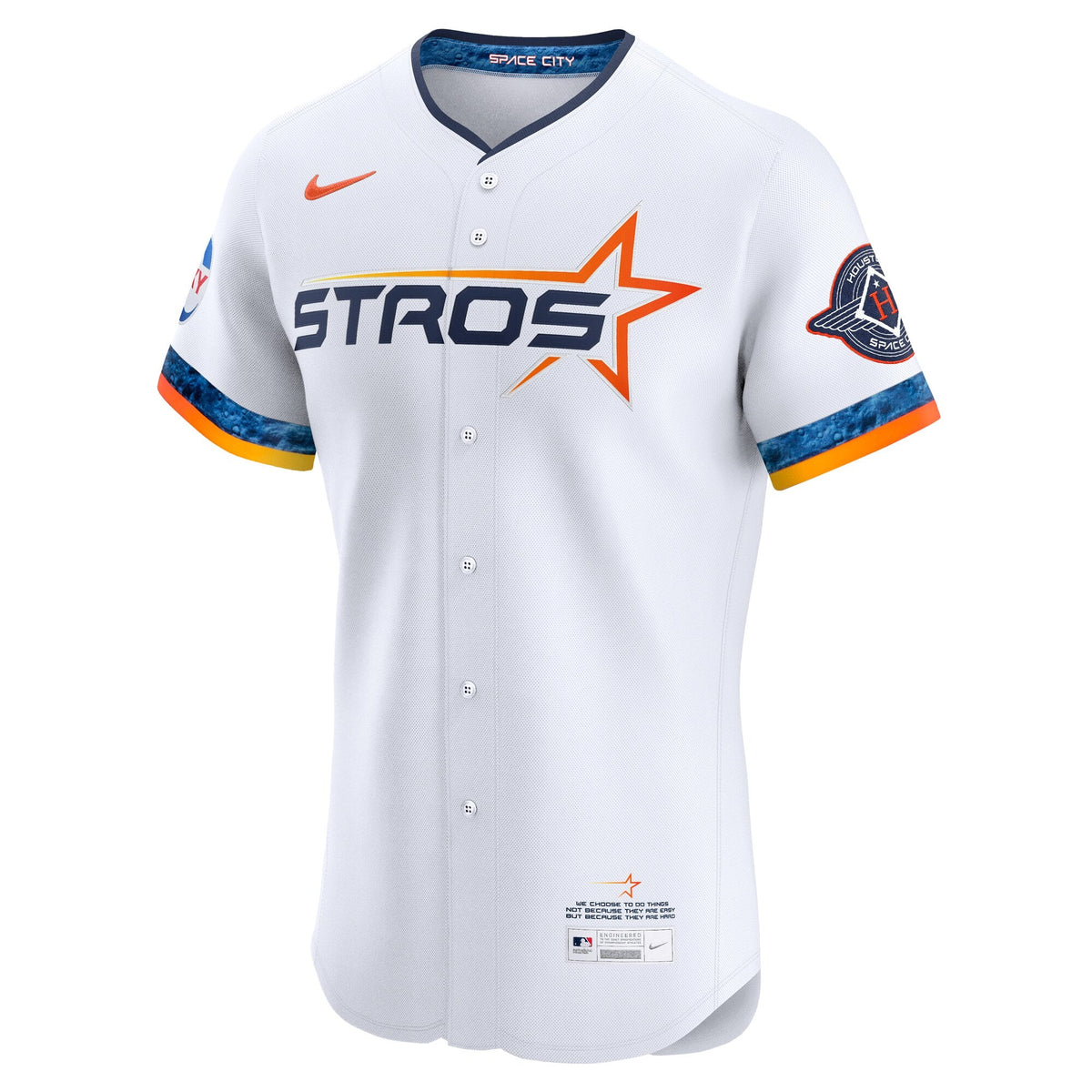 Houston Astros White 2025 City Connect Elite Baseball Jersey