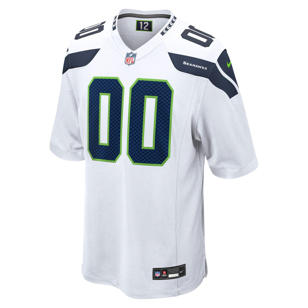 Seattle Seahawks White Custom Game Football Jersey