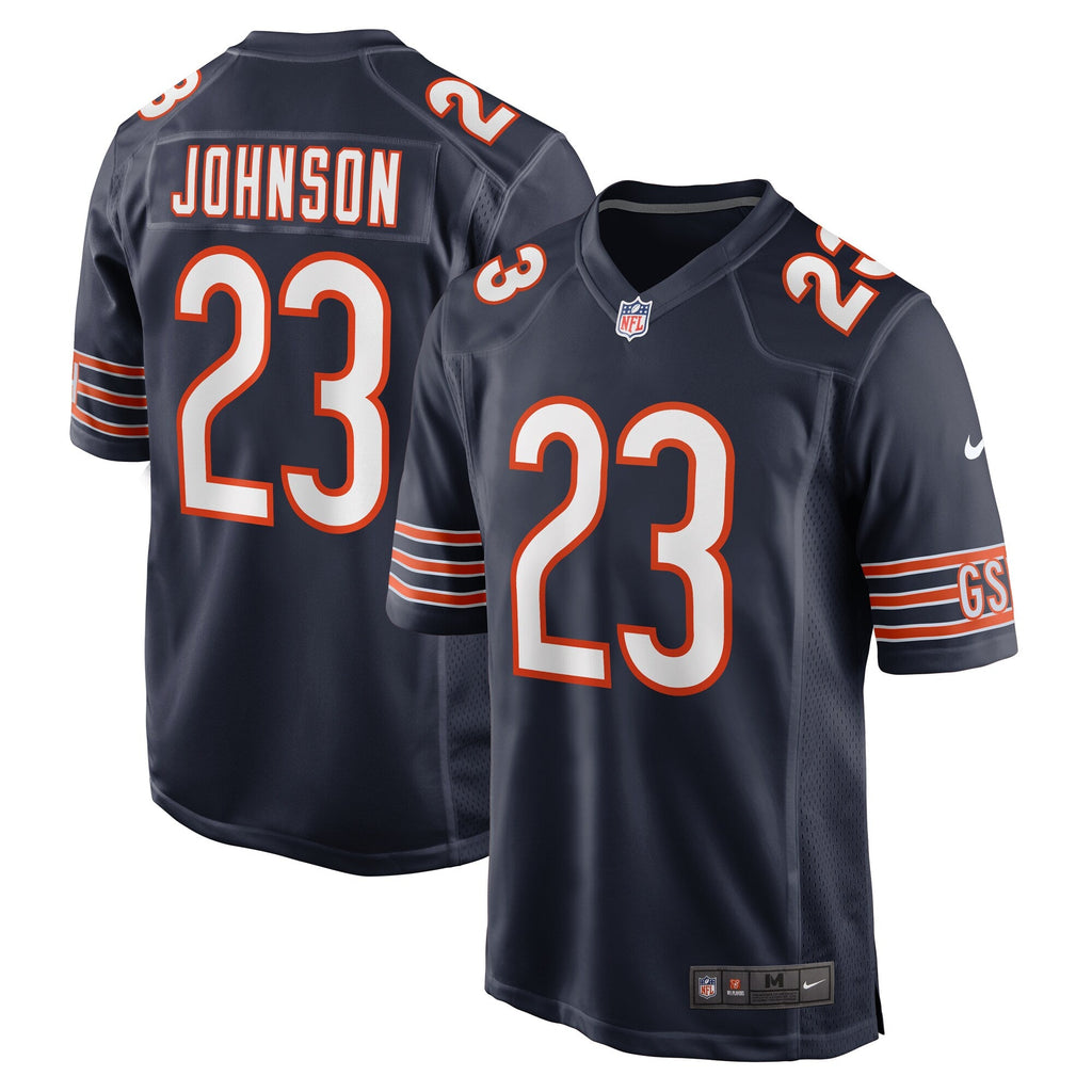 Chicago Bears Roschon Johnson Navy Team Game Football Jersey