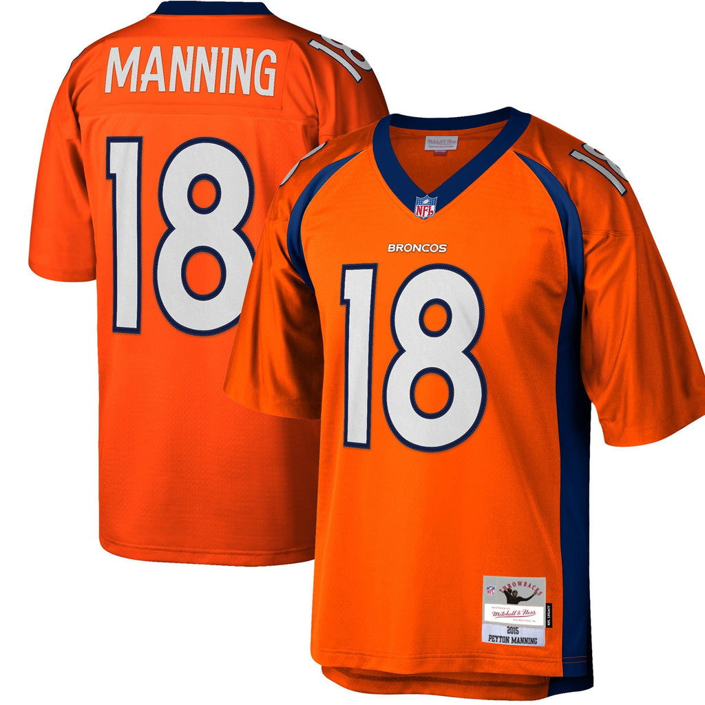 Denver Broncos Peyton Manning Orange Big & Tall 2015 Retired Player Replica Football Jersey