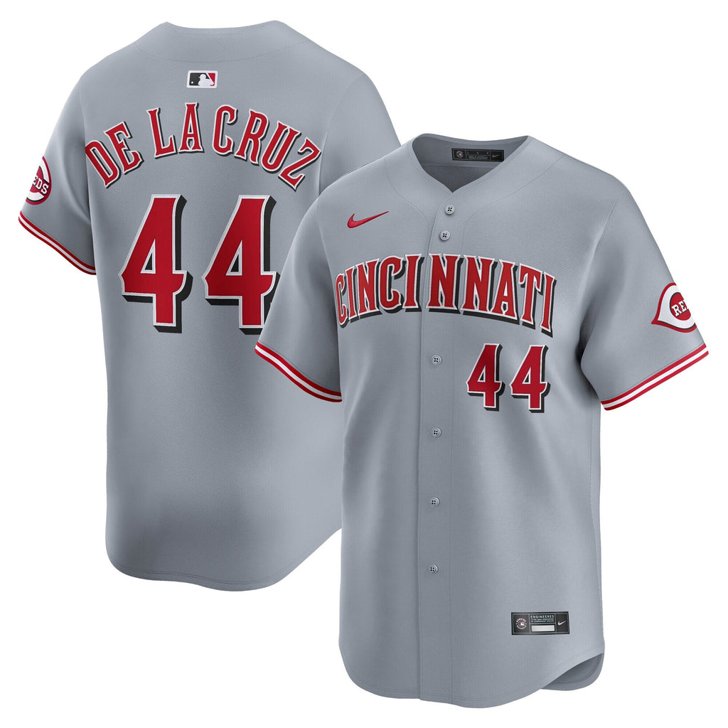 Cincinnati Reds Elly De La Cruz Gray Road Limited Player Baseball Jersey