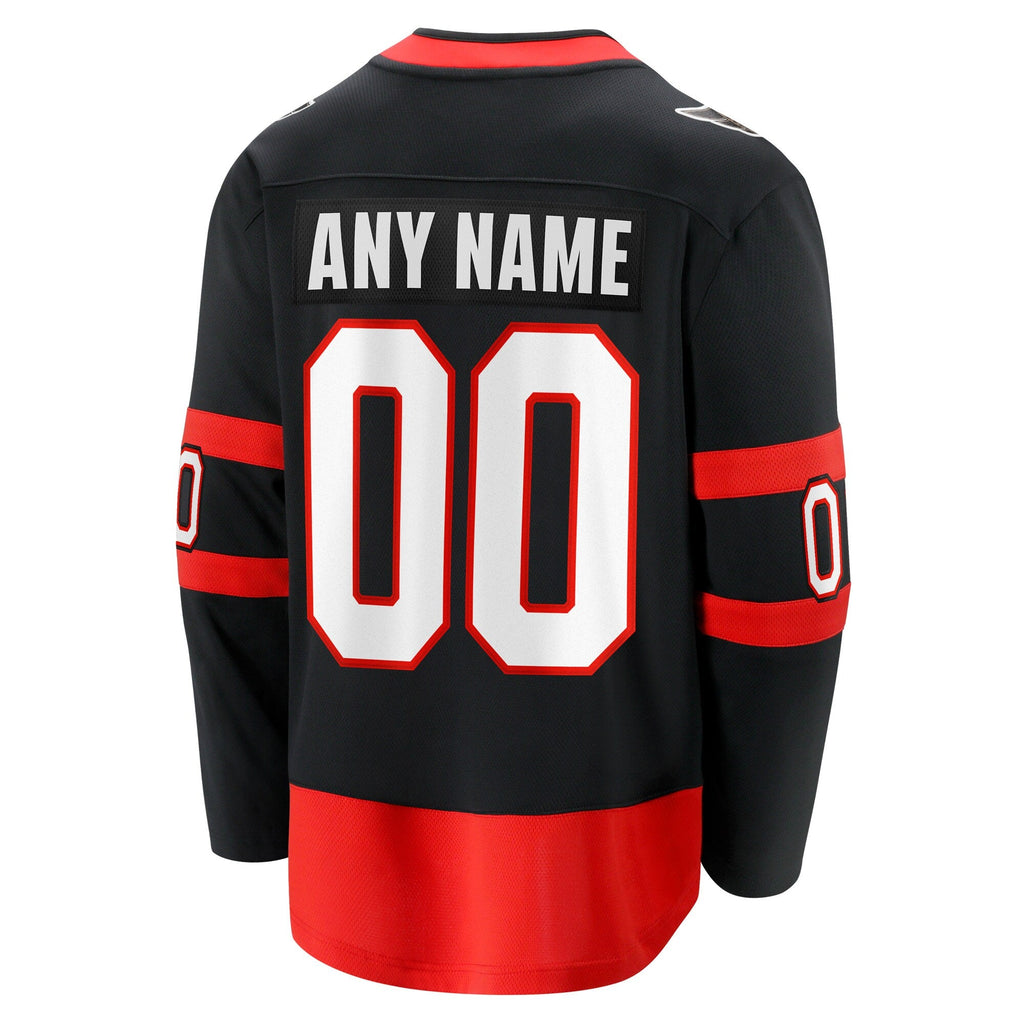 Ottawa Senators Black Home Custom Breakaway Hockey Jersey