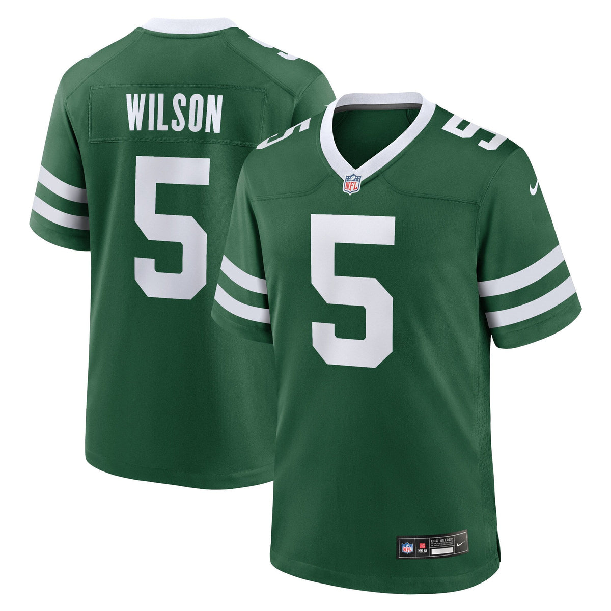 New York Jets Garrett Wilson Legacy Green Game Football Jersey