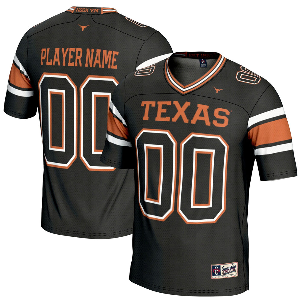Texas Longhorns NIL Pick-A-Player Football Jersey - Black
