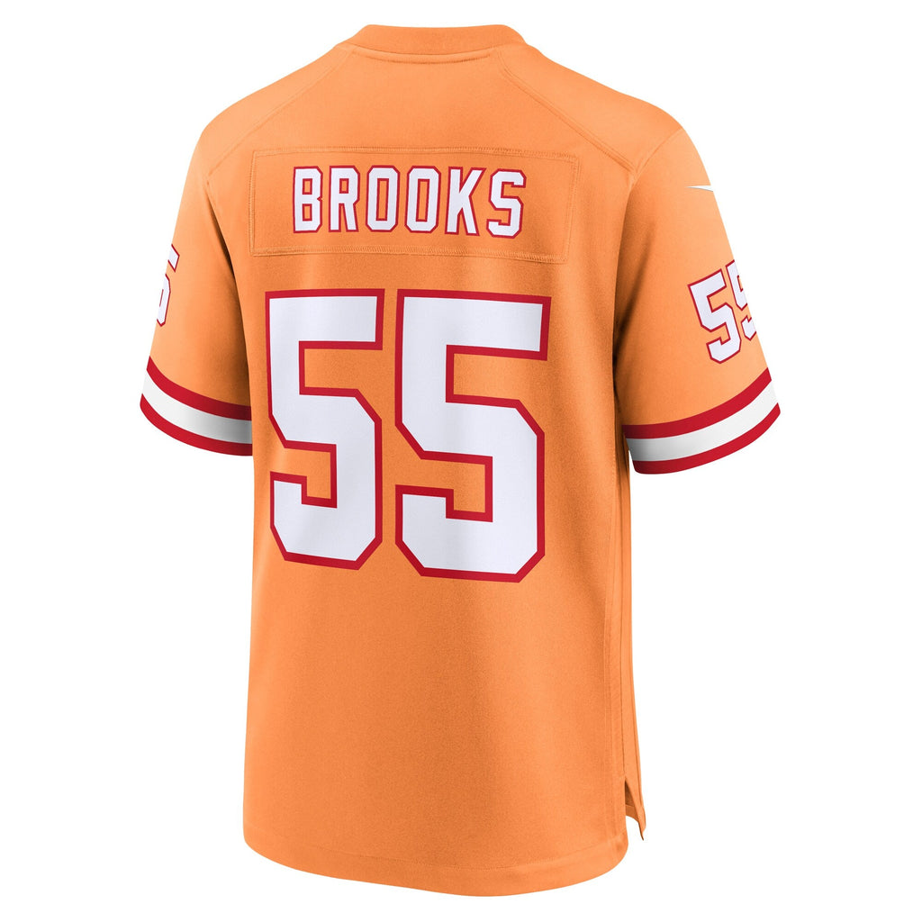 Tampa Bay Buccaneers Derrick Brooks Orange Throwback Game Football Jersey