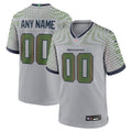 Seattle Seahawks Gray 2025 Rivalries Collection Custom Game Football Jersey