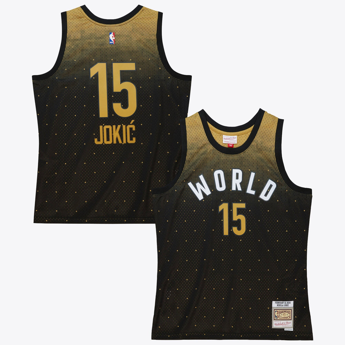 NBA Nikola Jokic 2016 World Jersey All-Star - Black/Gold - Style 204329837