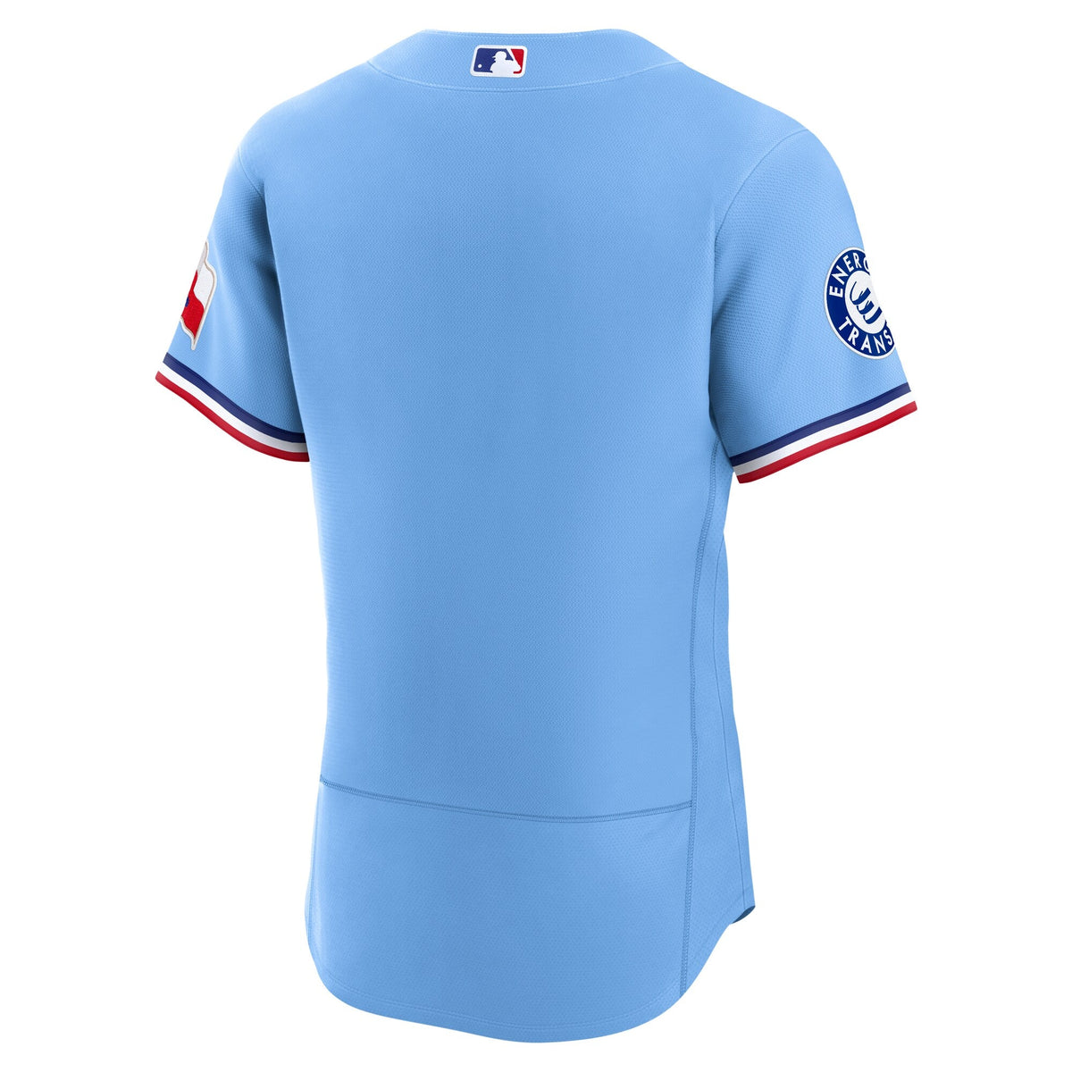 Texas Rangers Light Blue Alternate Sponsor Patch Baseball Jersey