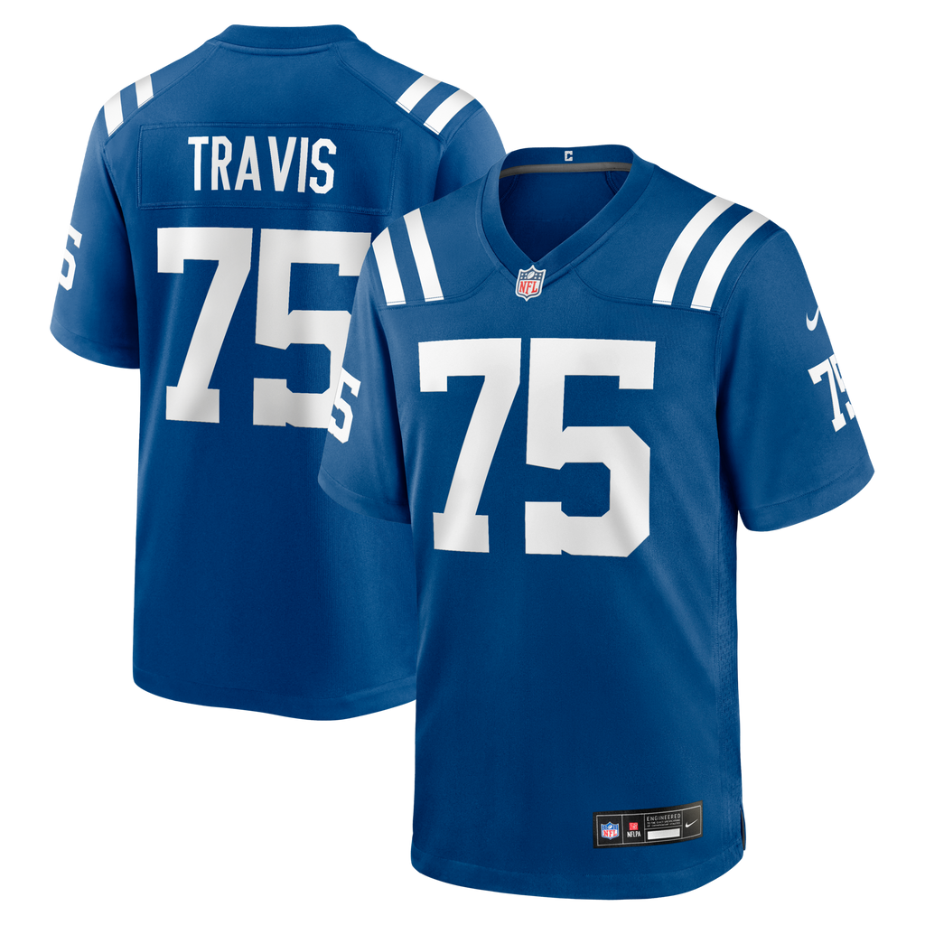 Indianapolis Colts Jalen Travis Royal Team Game Football Jersey