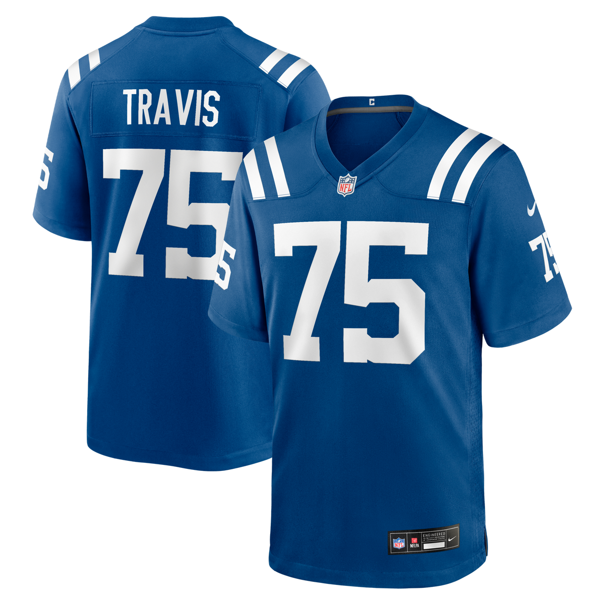Indianapolis Colts Jalen Travis Royal Team Game Football Jersey