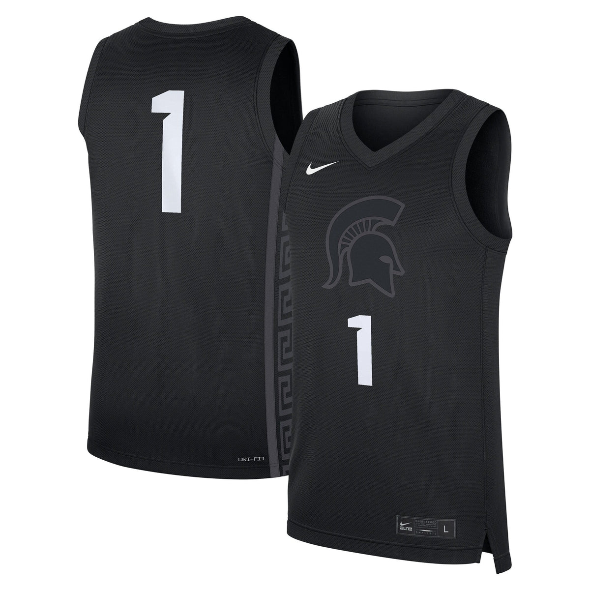 #1 Black Michigan State Spartans Alternate Replica Jersey
