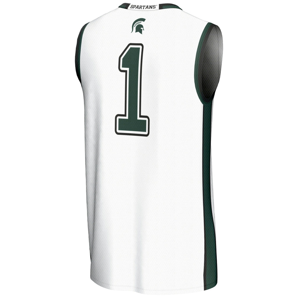 #1 Michigan State Spartans Lightweight Basketball Jersey - White
