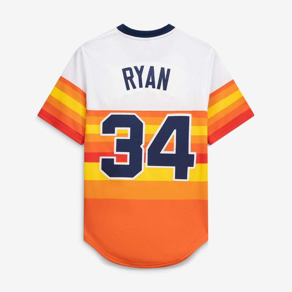 Houston Astros Nolan Ryan White Throwback Baseball Jersey