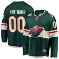 Minnesota Wild Green Home Breakaway Custom Hockey Jersey