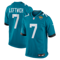 Jacksonville Jaguars Byron Leftwich Teal Retired Player Game Football Jersey