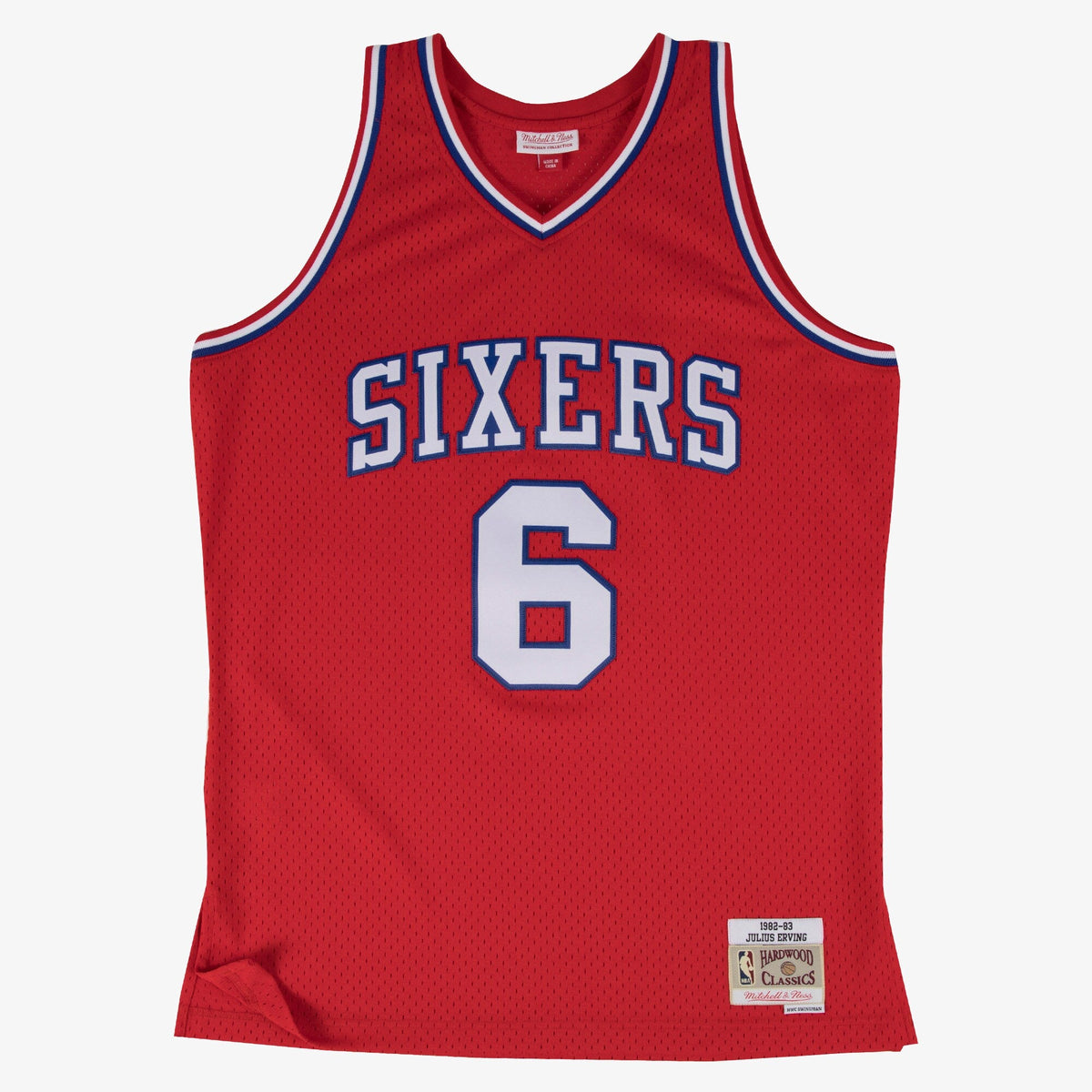 Philadelphia 76ers Julius Erving 1982 Swingman Road Jersey - Scarlet