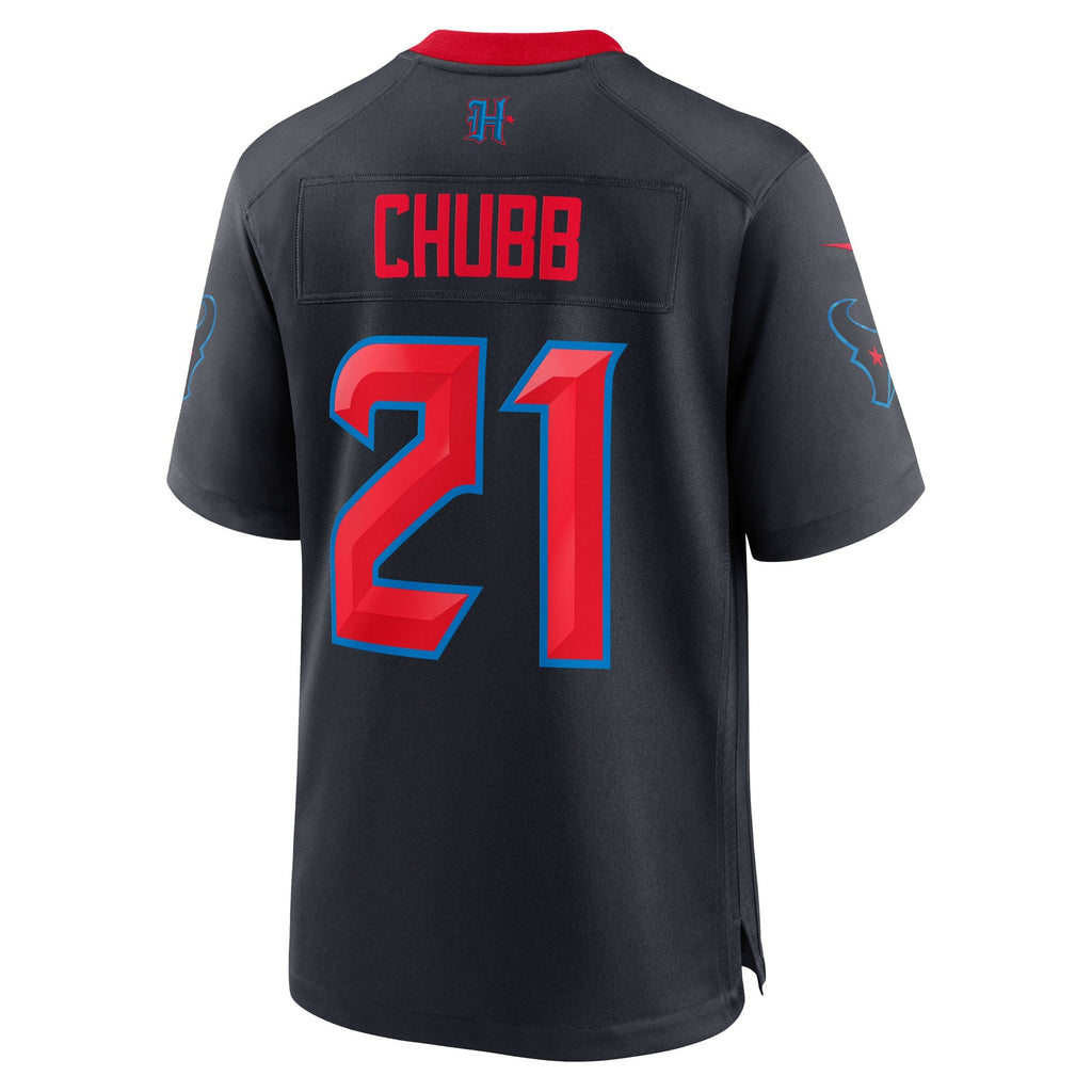 Houston Texans Nick Chubb Navy Alternate 2 Game Football Jersey