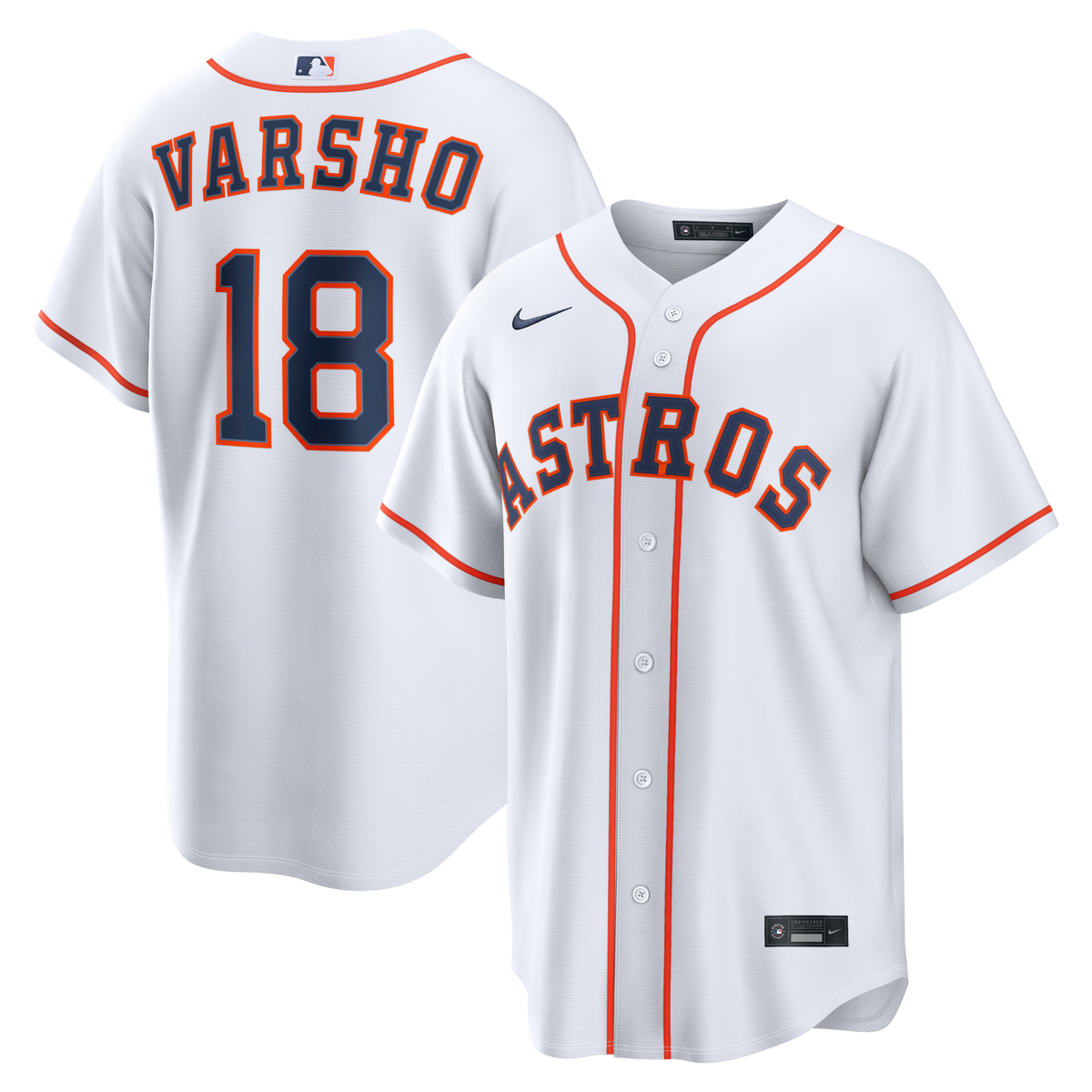 Houston Astros Daulton Varsho White Home Replica Baseball Jersey
