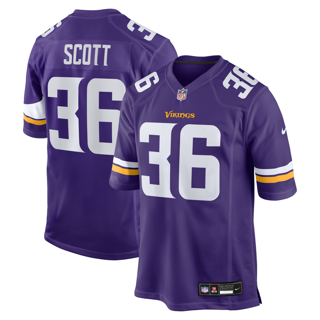 Minnesota Vikings Zavier Scott Purple Team Game Football Jersey