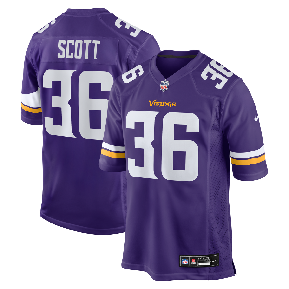 Minnesota Vikings Zavier Scott Purple Team Game Football Jersey