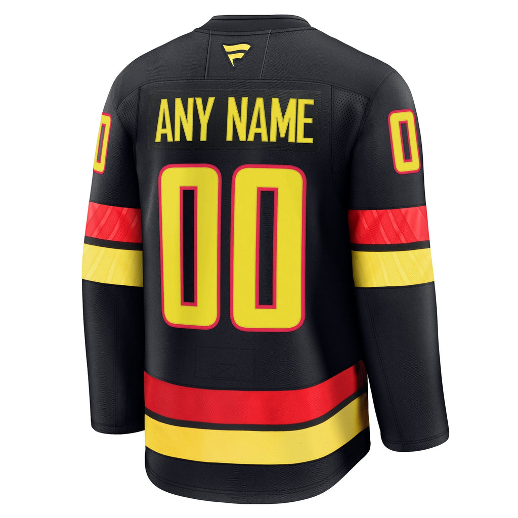 Vancouver Canucks Black Alternate Premium Custom Jersey