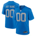 Detroit Lions Blue Alternate Custom Game Football Jersey
