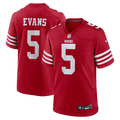 San Francisco 49ers Mike Evans Scarlet Game Football Jersey