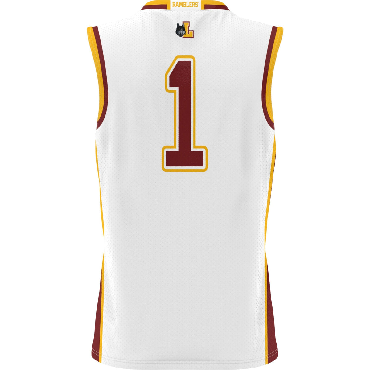#1 Loyola Chicago Ramblers Lightweight Basketball Jersey - White