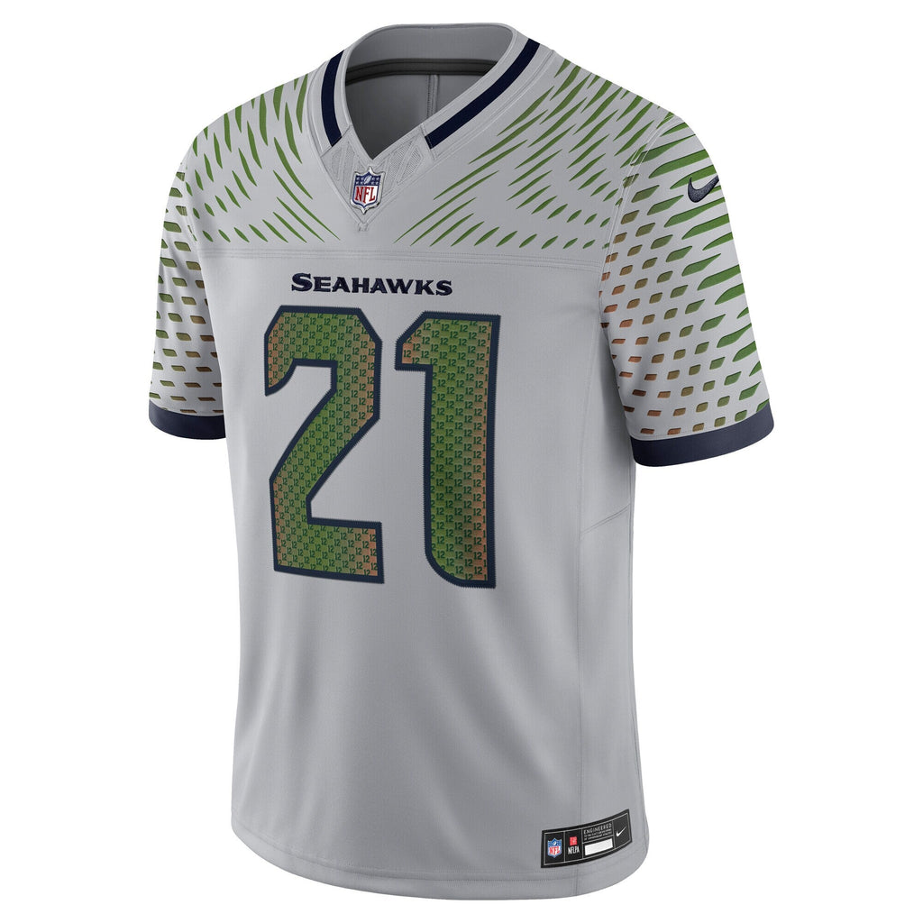 Seattle Seahawks Devon Witherspoon Wolf Gray 2025 Rivalries Collection Stitched Limited Football Jersey