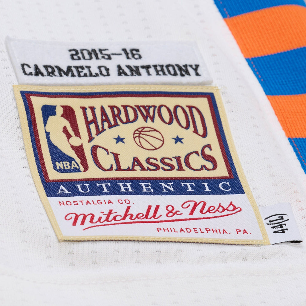 Carmelo Anthony White New York Knicks 2015-16 Hardwood Classics Jersey