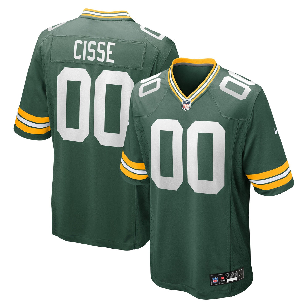 Green Bay Packers Brandon Cisse Green Game Football Jersey