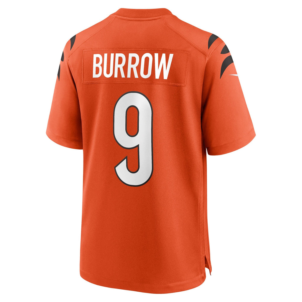 Cincinnati Bengals Joe Burrow Orange Alternate Game Football Jersey